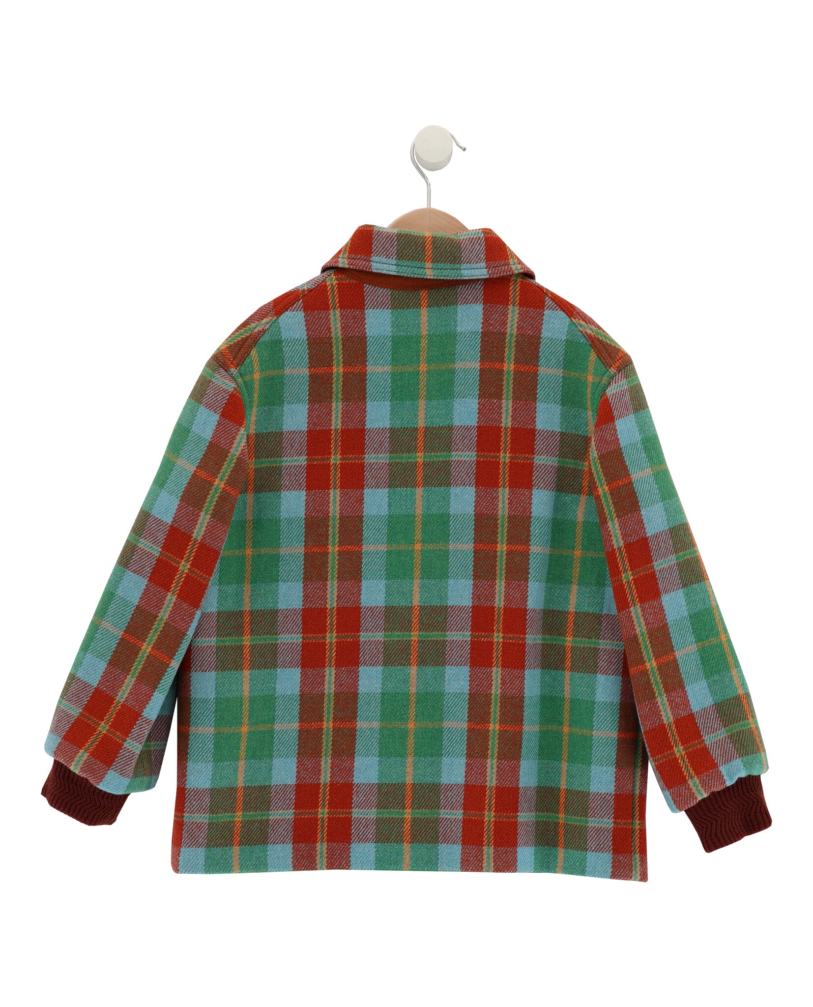 Gucci Boys Plaid Print Wool Blend Jacket