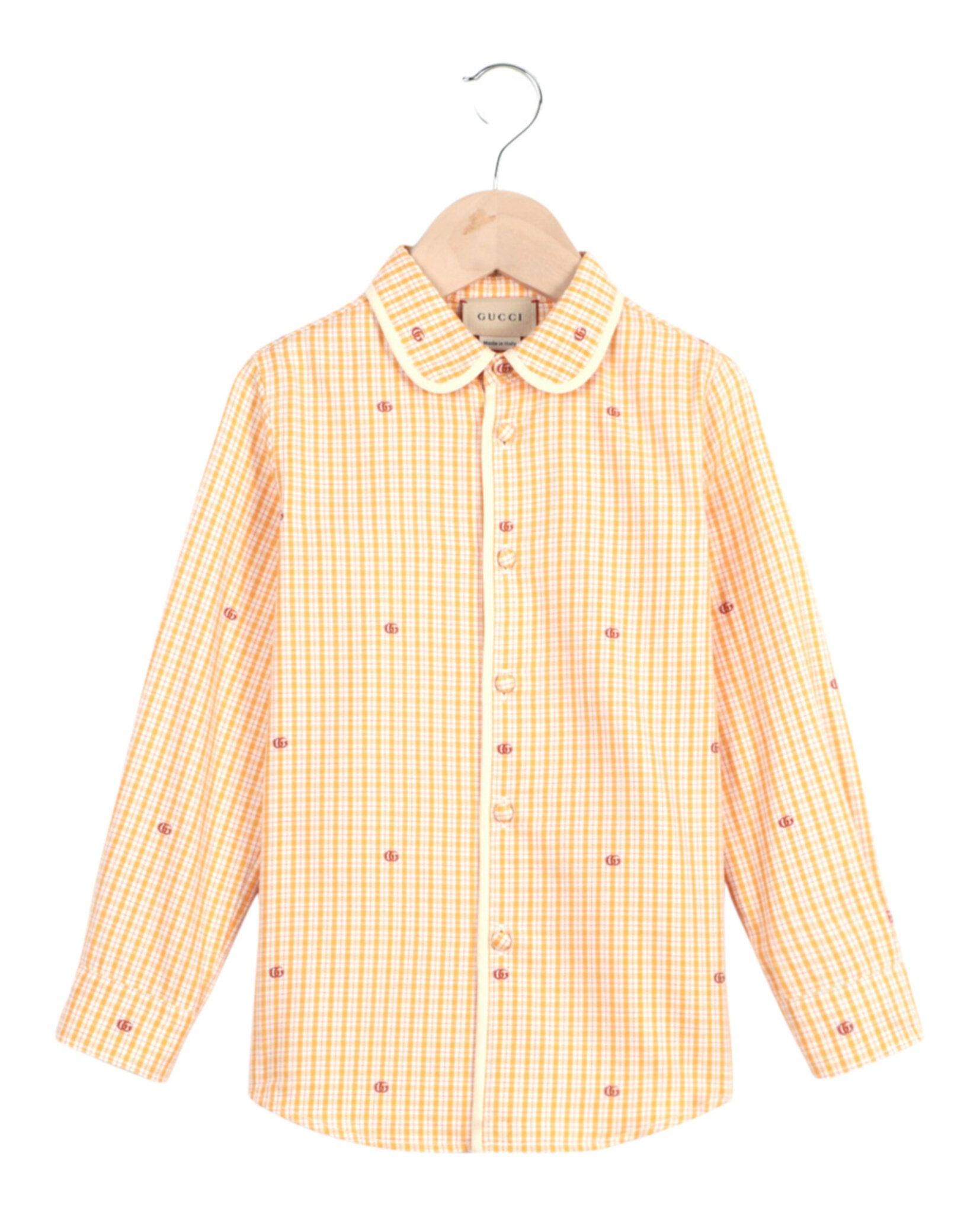 Gucci Boys Collared Plaid Shirt