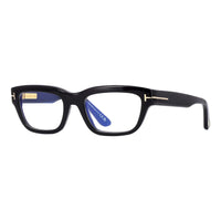 Tom Ford Tom Ford Eyeglasses Round Full Rim, Coloured Havana Frame and Clear/Blue-Light Block Lenses Lens FT6045-B055