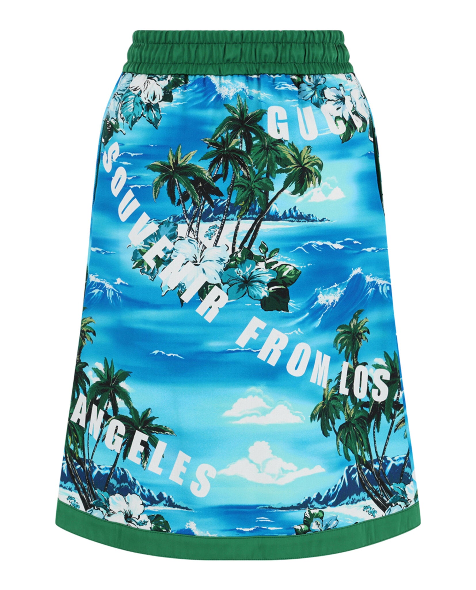 Gucci Womens Hawaiian Printed Knee-Length Skirt
