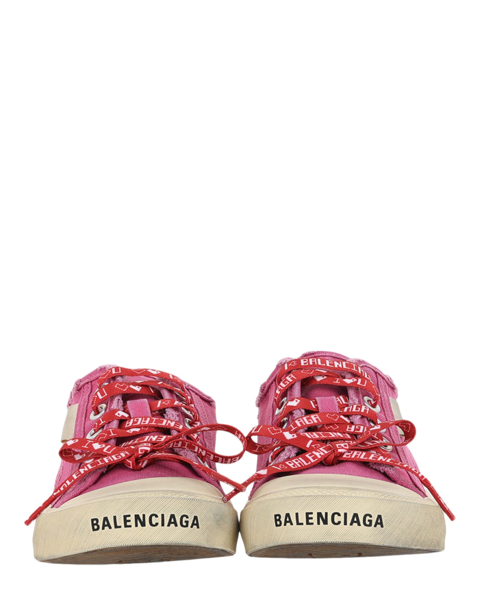 Balenciaga Womens Paris Distressed Mule Sneakers