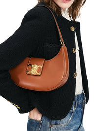 Celine Women Medium Ava Triomphe Bag In Smooth Calf Leather