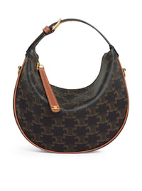 Celine Women Lulu Teen Bag In Triomphe Canvas And Calfskin