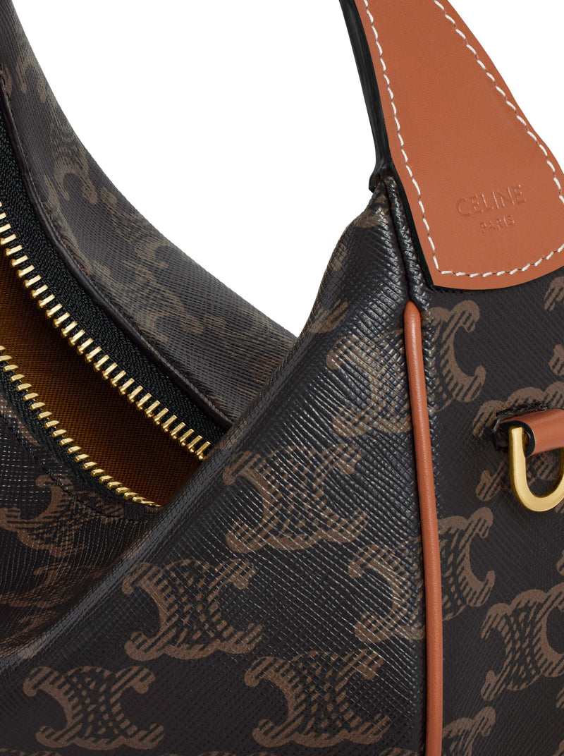 Celine Women Lulu Teen Bag In Triomphe Canvas And Calfskin
