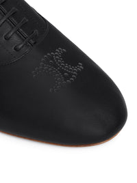 Celine Celine Women Lise With Perforated Detail Triomphe Richelieu In Leather