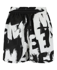 Alexander McQueen Womens Graffiti Print Shorts