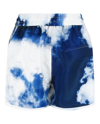 Alexander McQueen Womens Sky Print Dolphin Shorts