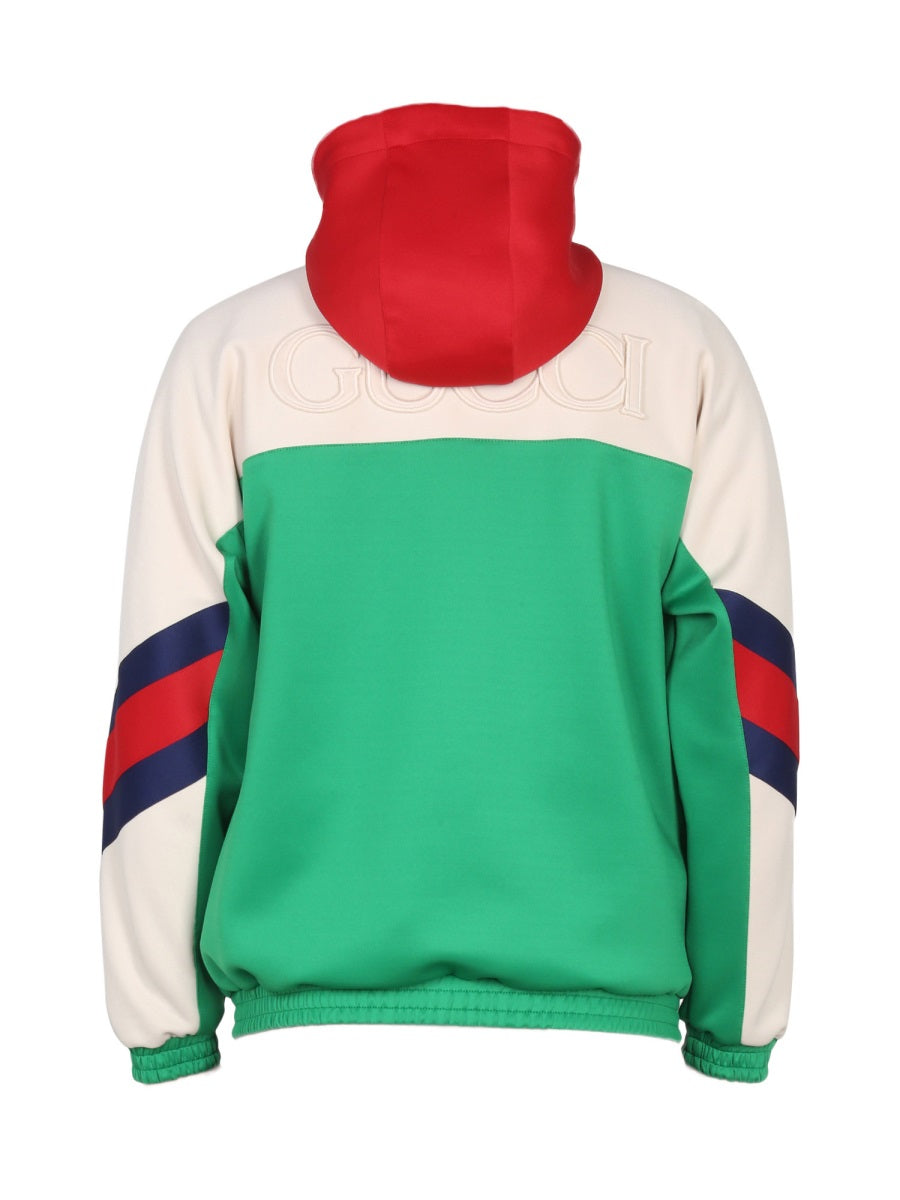 Gucci Men Lightweight Neoprene Zippered Jacket