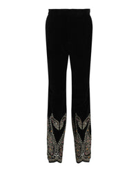 Gucci Mens Embroidered Velvet Pants