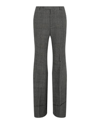Gucci Mens Plaid Flared-Leg Trousers