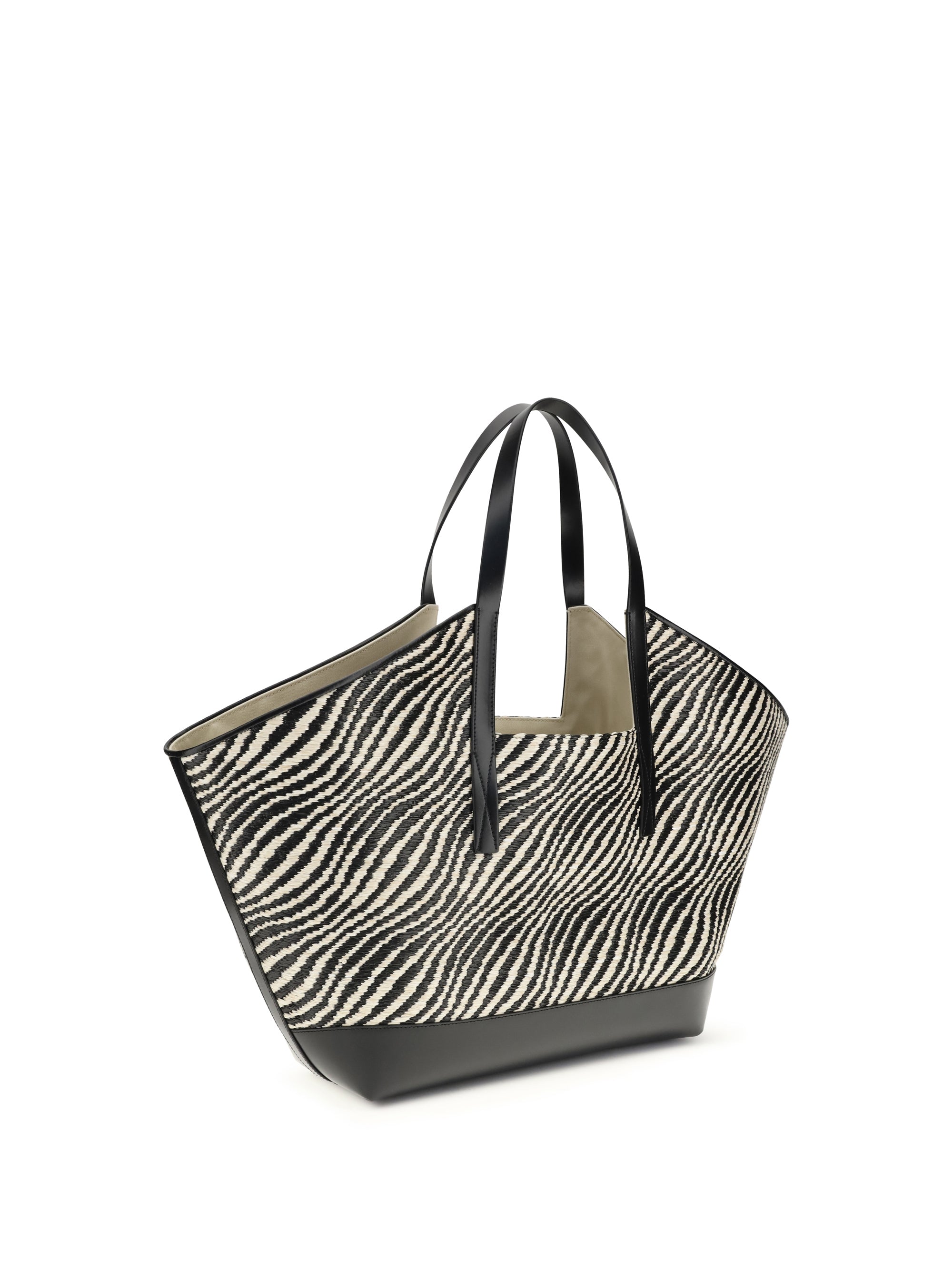 MARNI Marni Women Raffia Effect Fabric Tote Bag