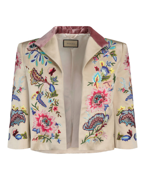 Gucci Mens Embroidered Silk Duchess Jacket – Bluefly