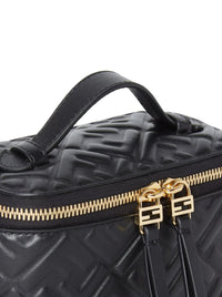Fendi Women Fendi Vanity Mini Bag In Black Nappa With Ff Motif