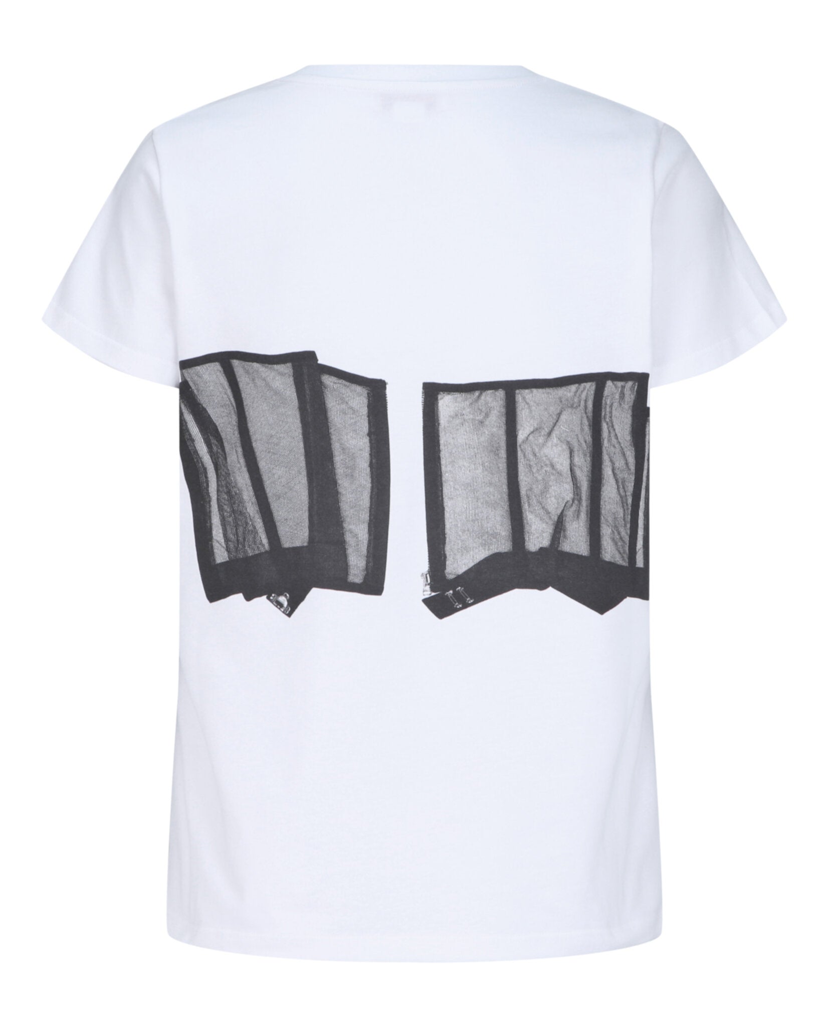 Alexander McQueen Womens Lace Corset T-Shirt