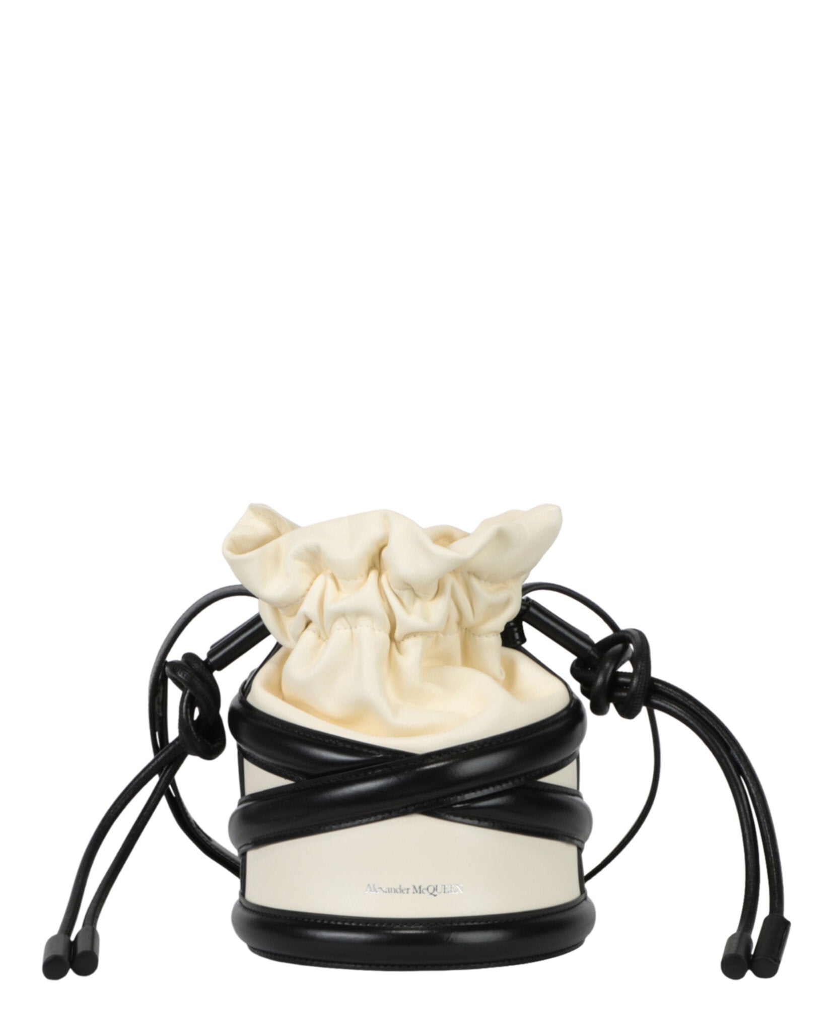 Alexander McQueen Womens The Soft Curve Bag ONE SIZE Ivory Black