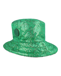 Gucci Womens Metallic GG Bucket Hat Green