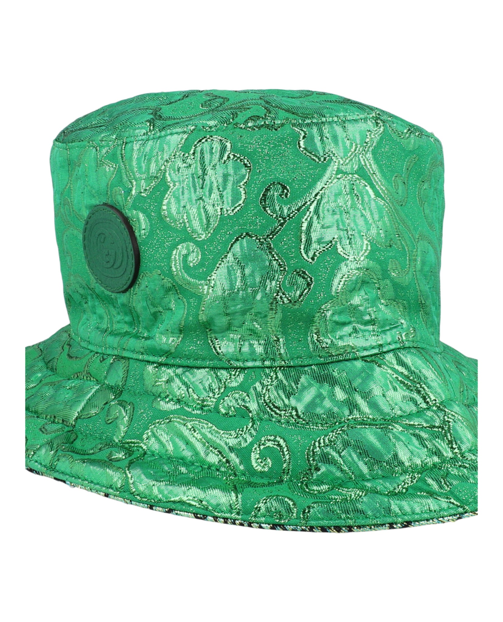Gucci Womens Metallic GG Bucket Hat