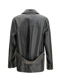 Bottega Veneta Men Padded Leather Jacket