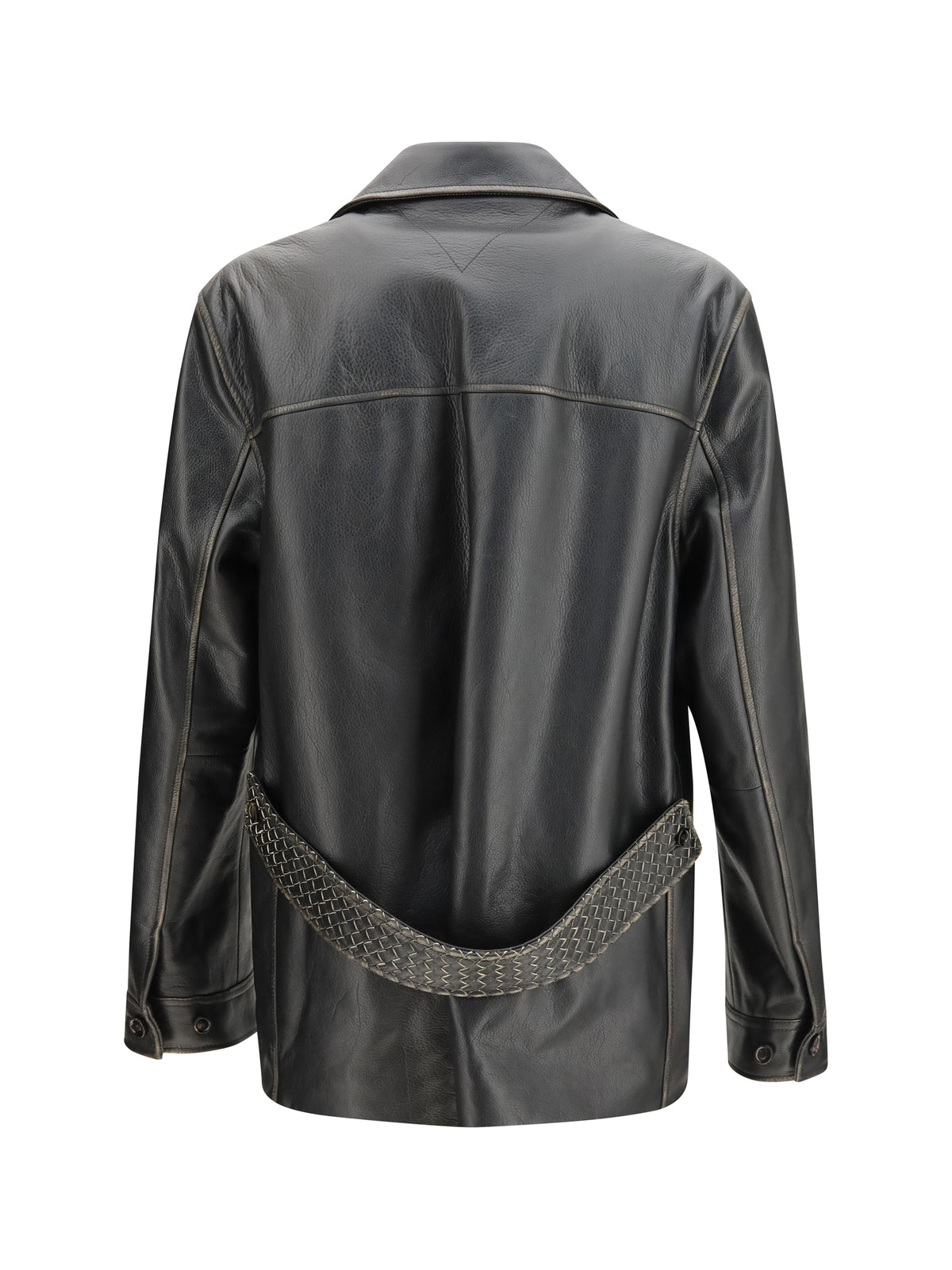 Bottega Veneta Men Padded Leather Jacket