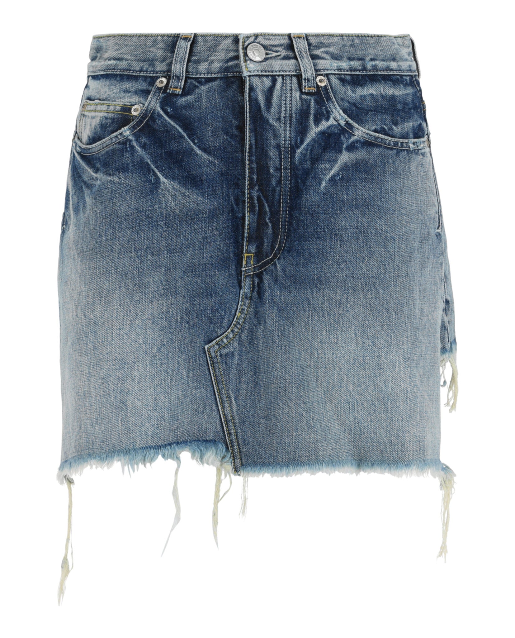 Balenciaga Balenciaga Womens Trompe L'Oeil Denim Mini Skort