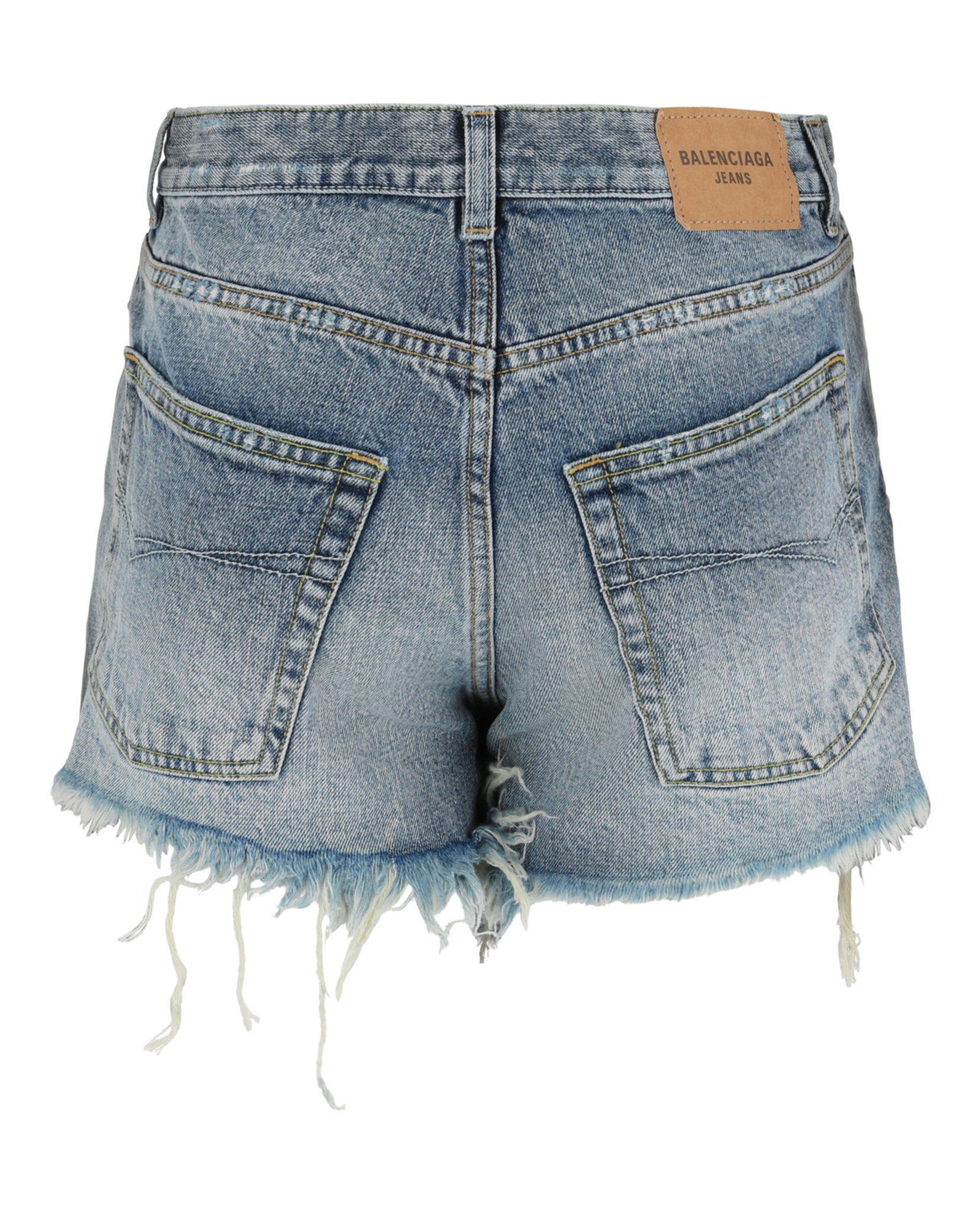 Balenciaga Balenciaga Womens Trompe L'Oeil Denim Mini Skort