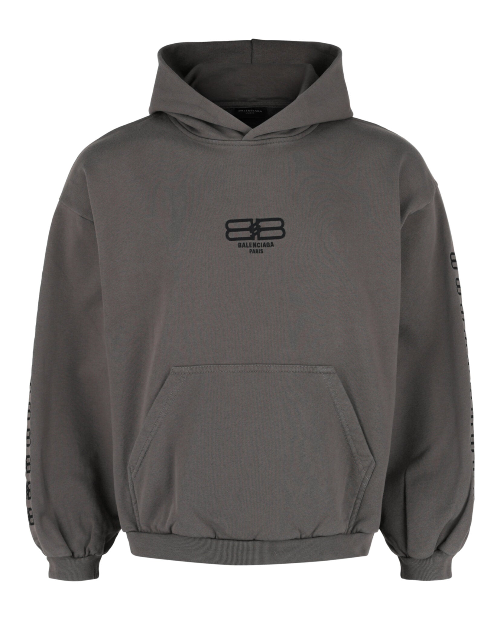 Balenciaga Mens Embroidered Cotton Hoodie