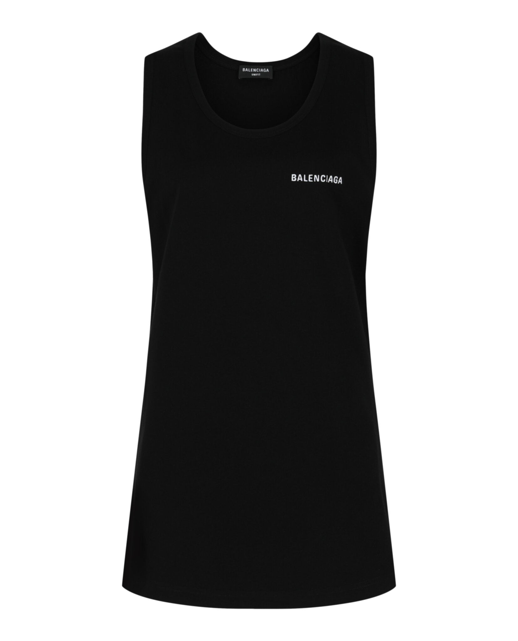 Balenciaga Womens Logo Embroidered Loose Tank Top