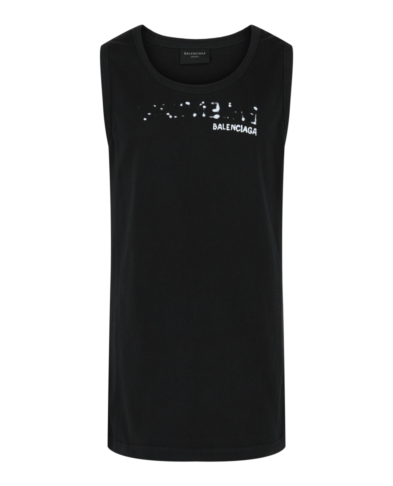 Balenciaga Mens Logo Print Cotton Tank