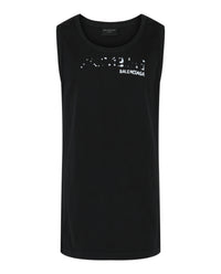 Balenciaga Mens Logo Print Cotton Tank