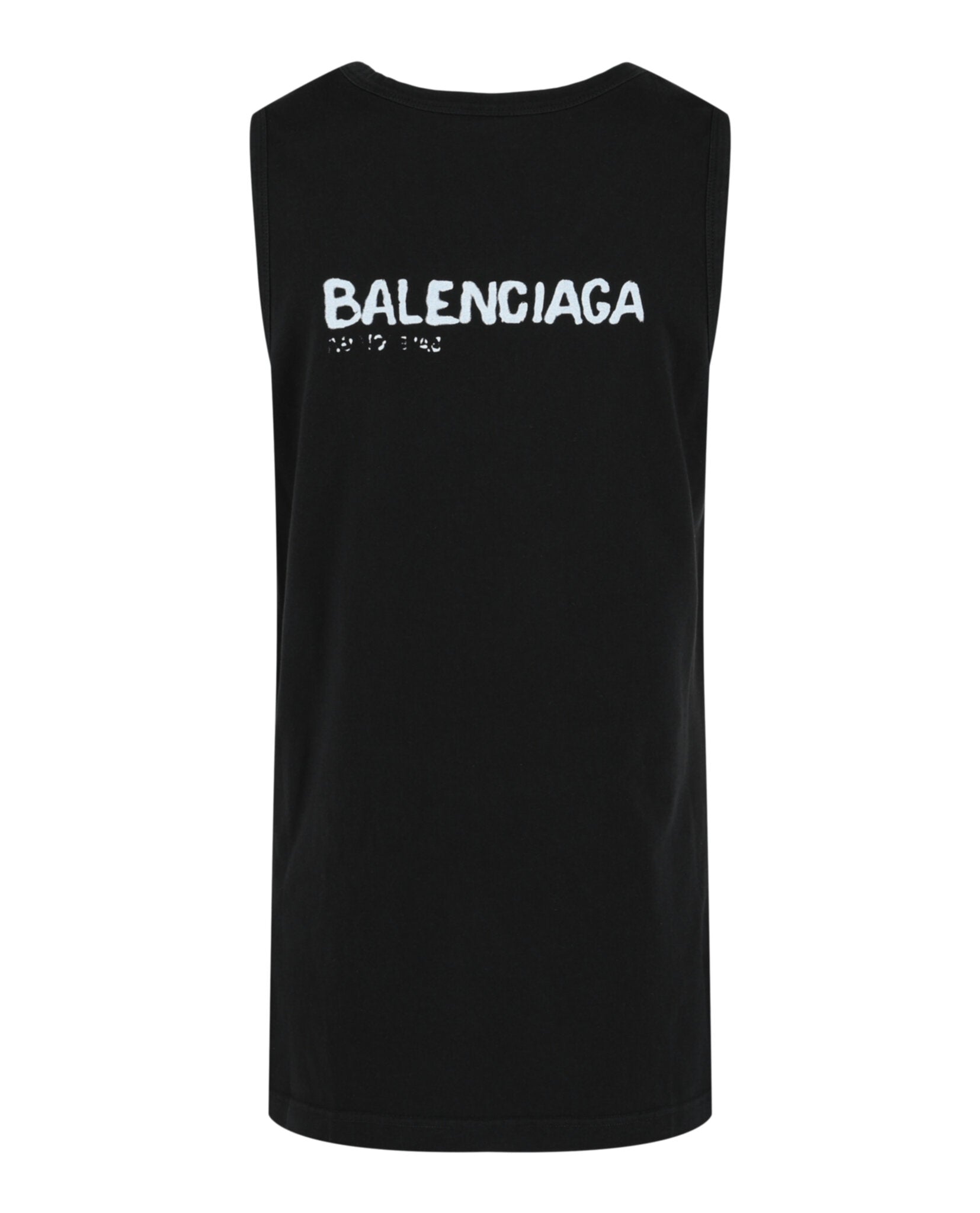 Balenciaga Mens Logo Print Cotton Tank