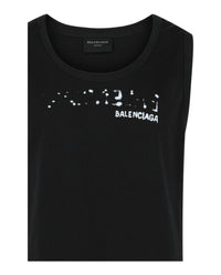 Balenciaga Mens Logo Print Cotton Tank