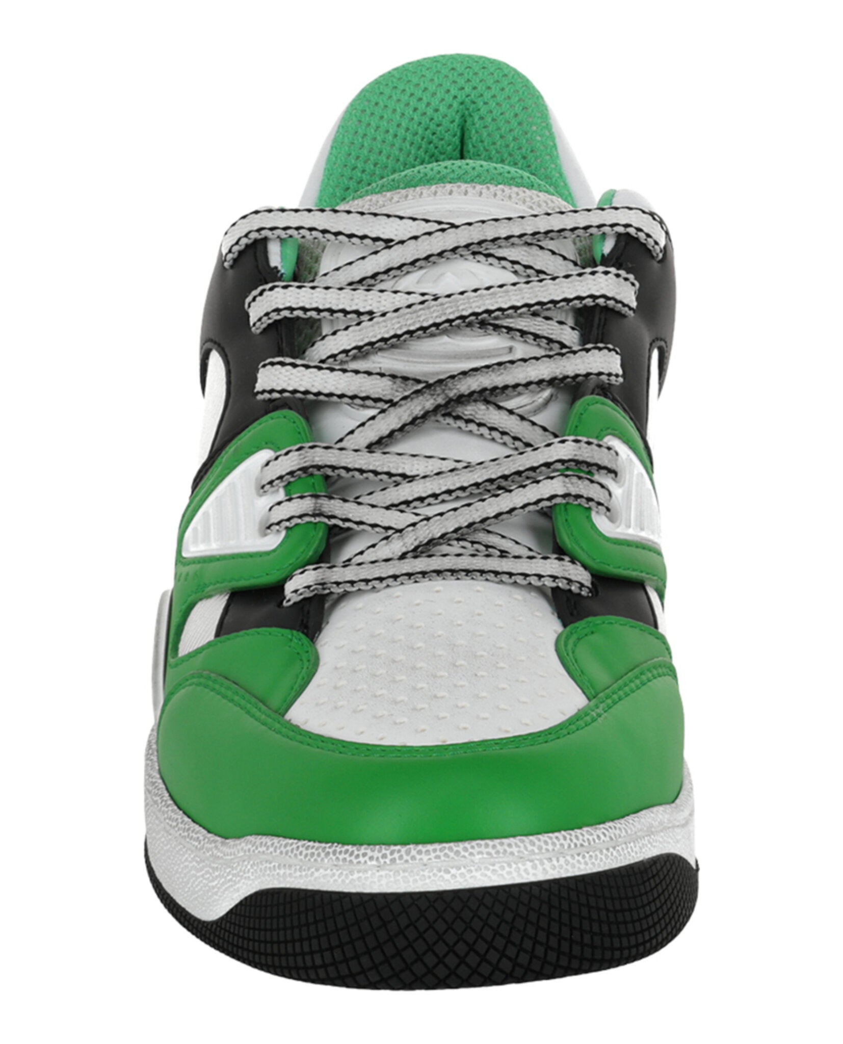 Gucci Mens Basket Leather Low-Top Sneakers