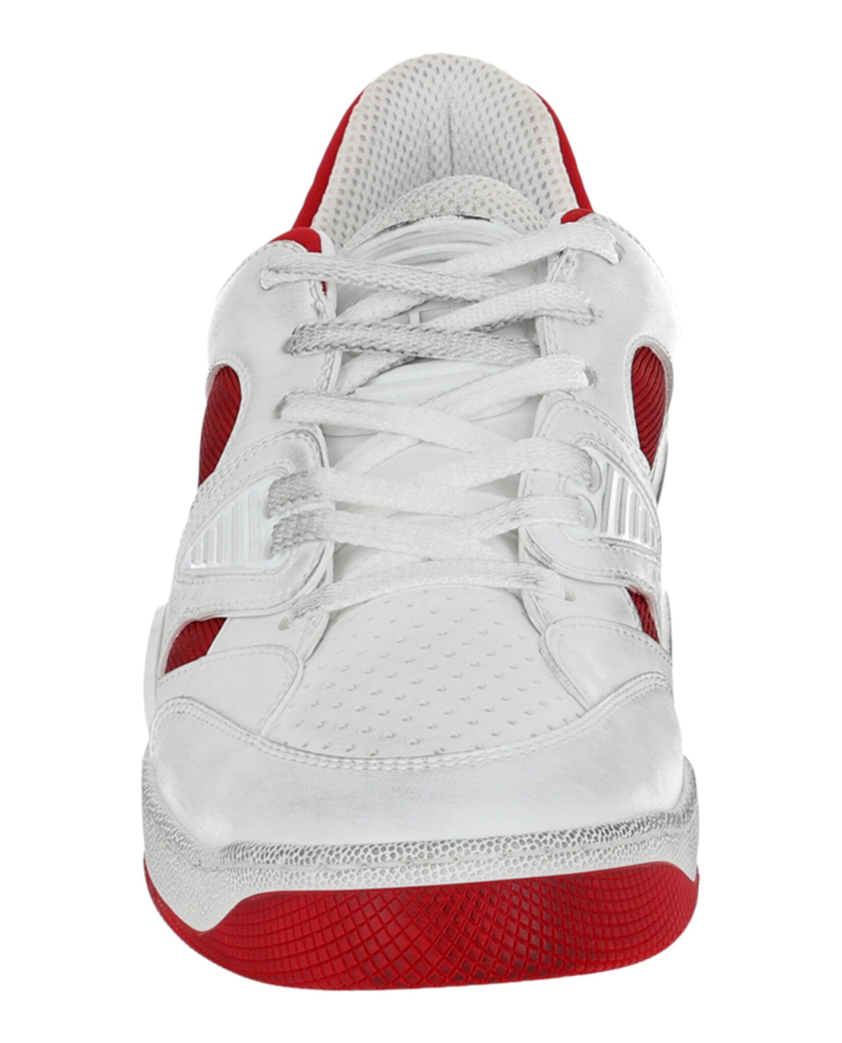 Gucci Mens Basket Leather Low-Top Sneakers