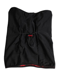 Dolce & Gabbana Black Nylon Knitted Neck Warmer Balaclava Men's Scarf