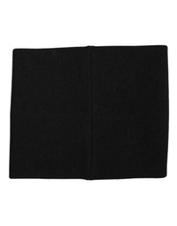 Dolce & Gabbana Black White Logo Print Knitted Neck Warmer Men's Scarf