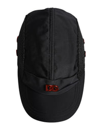 Dolce & Gabbana Black Nylon DG Logo 6 Panels Baseball Men's Cap