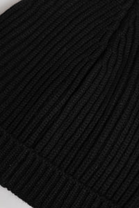 Dolce & Gabbana Black Cashmere Knitted Winter Beanie Men's Hat