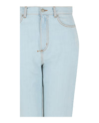 Alexander McQueen Alexander McQueen Womens High-Rise Wide-Leg Jeans