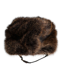 Dolce & Gabbana Brown Fur Women Bucket Women's Hat
