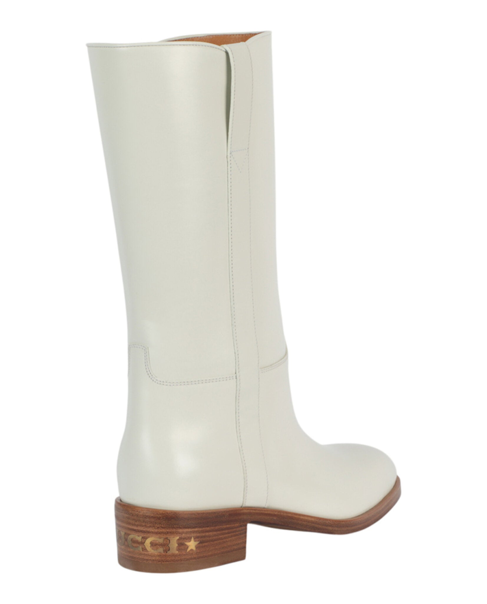 Gucci Mens Leather Mid-Calf Boots