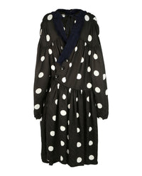 Balenciaga Balenciaga Womens Polka-Dot Back-Wrap Midi Dress
