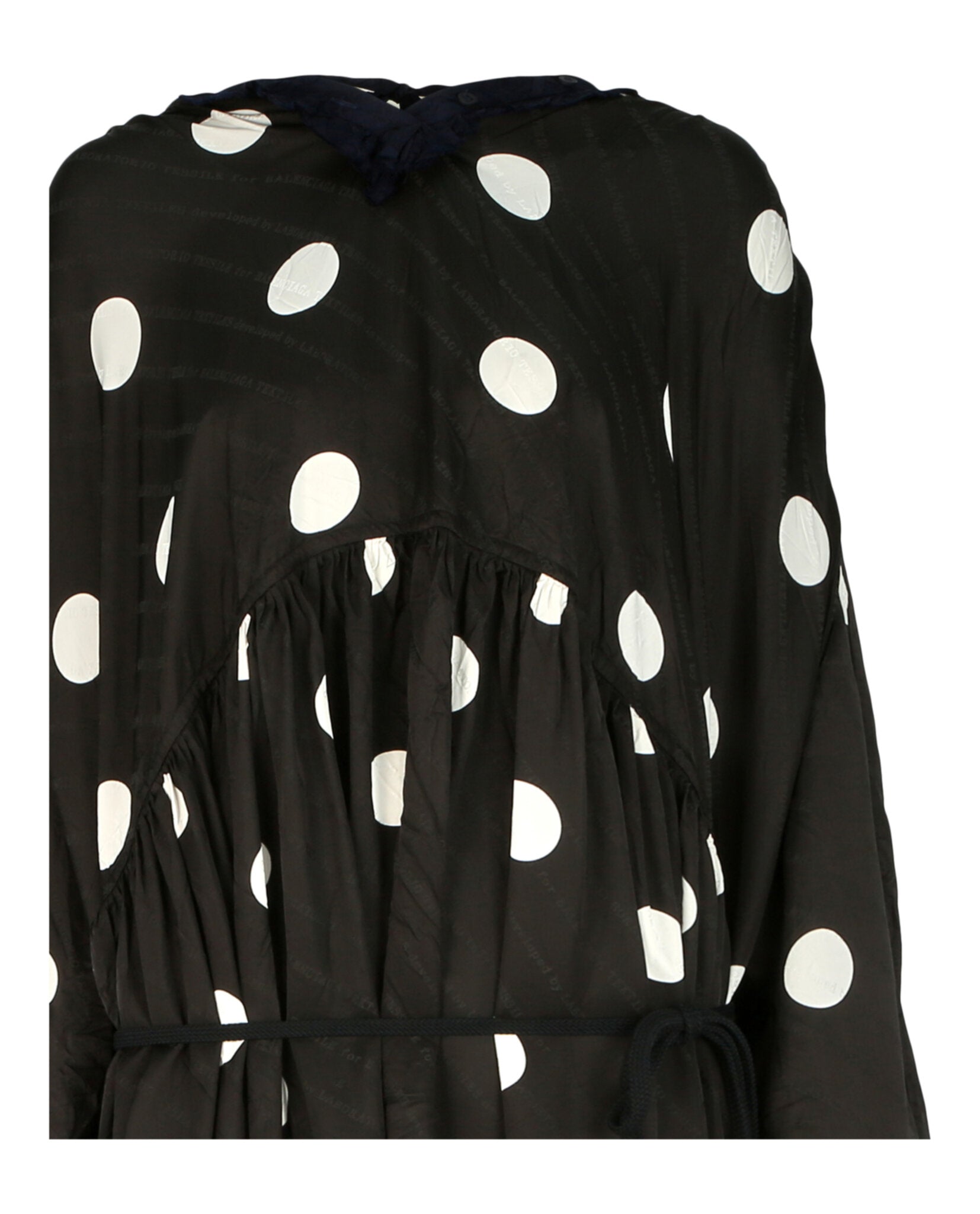Balenciaga Balenciaga Womens Polka-Dot Back-Wrap Midi Dress