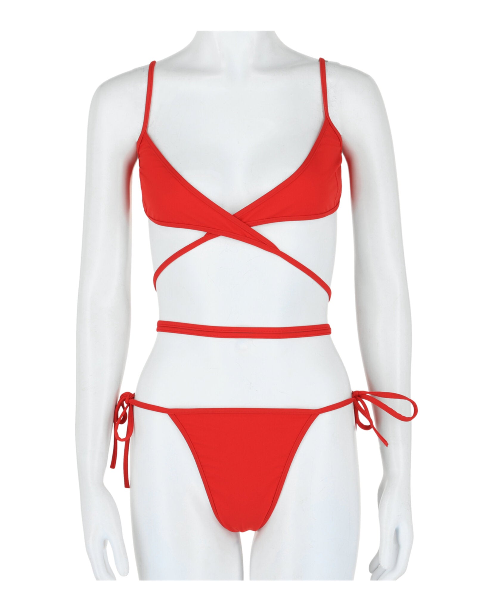 Balenciaga Womens Wrap-Around Bikini Set