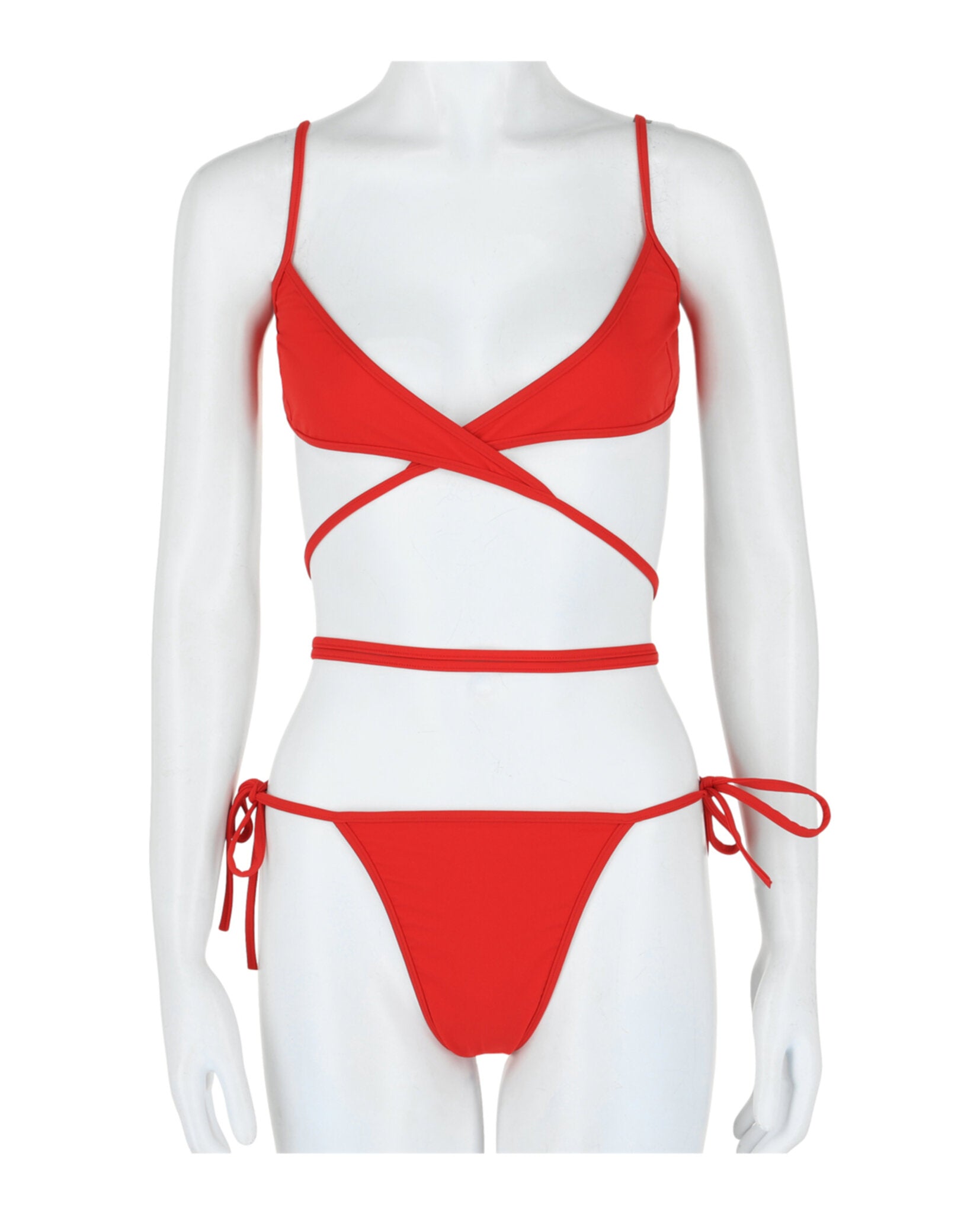 Balenciaga Womens Wrap-Around Bikini Set