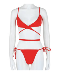 Balenciaga Womens Wrap-Around Bikini Set