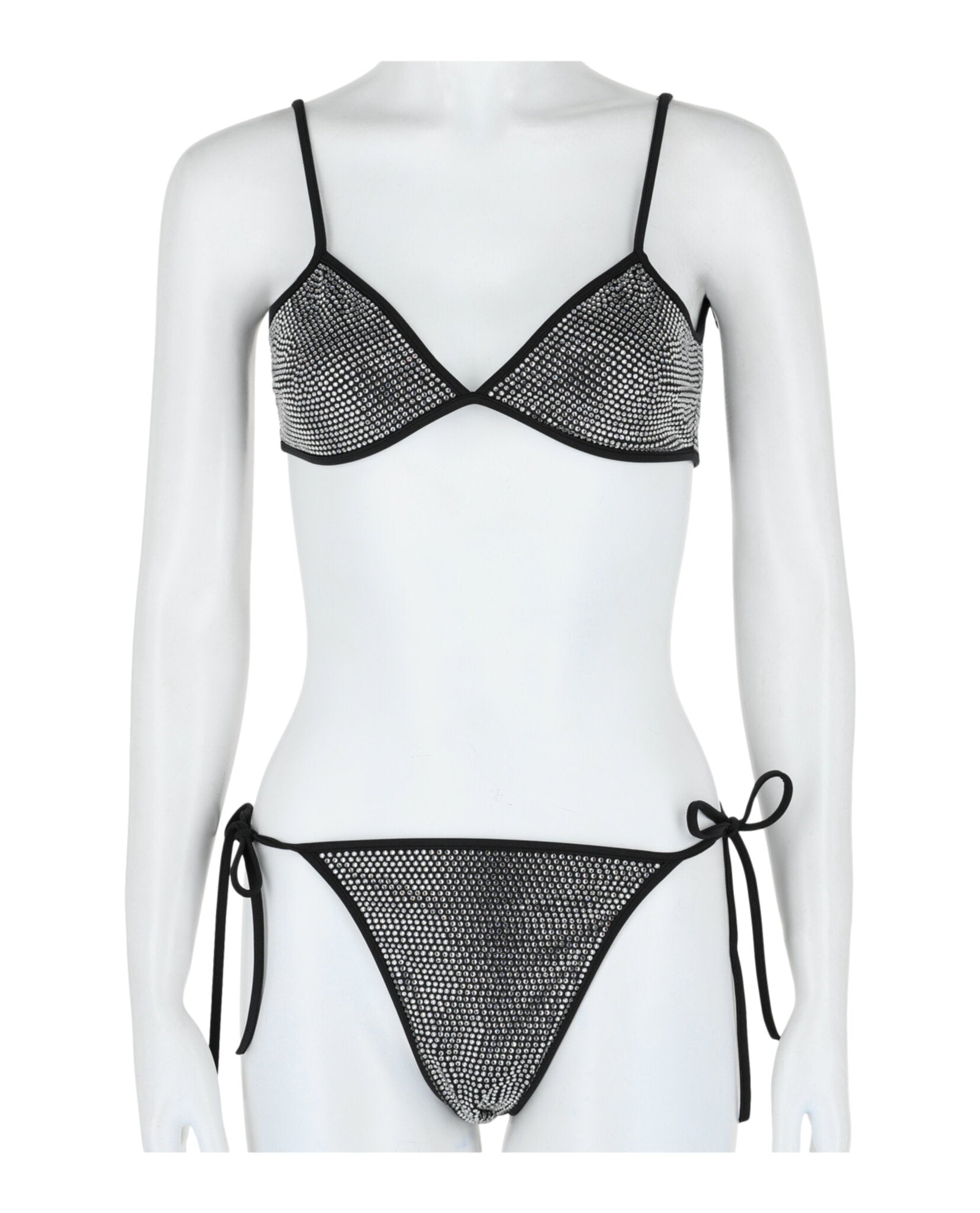 Balenciaga Womens Crystal Embellished Bikini Set