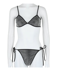 Balenciaga Womens Crystal Embellished Bikini Set