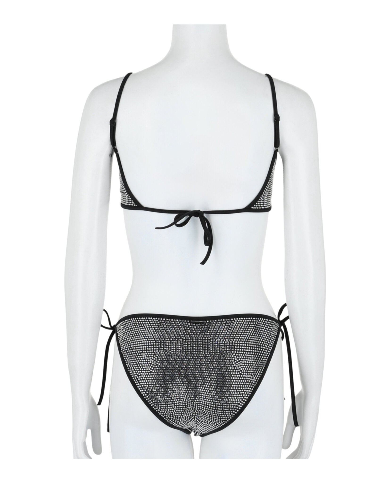 Balenciaga Womens Crystal Embellished Bikini Set