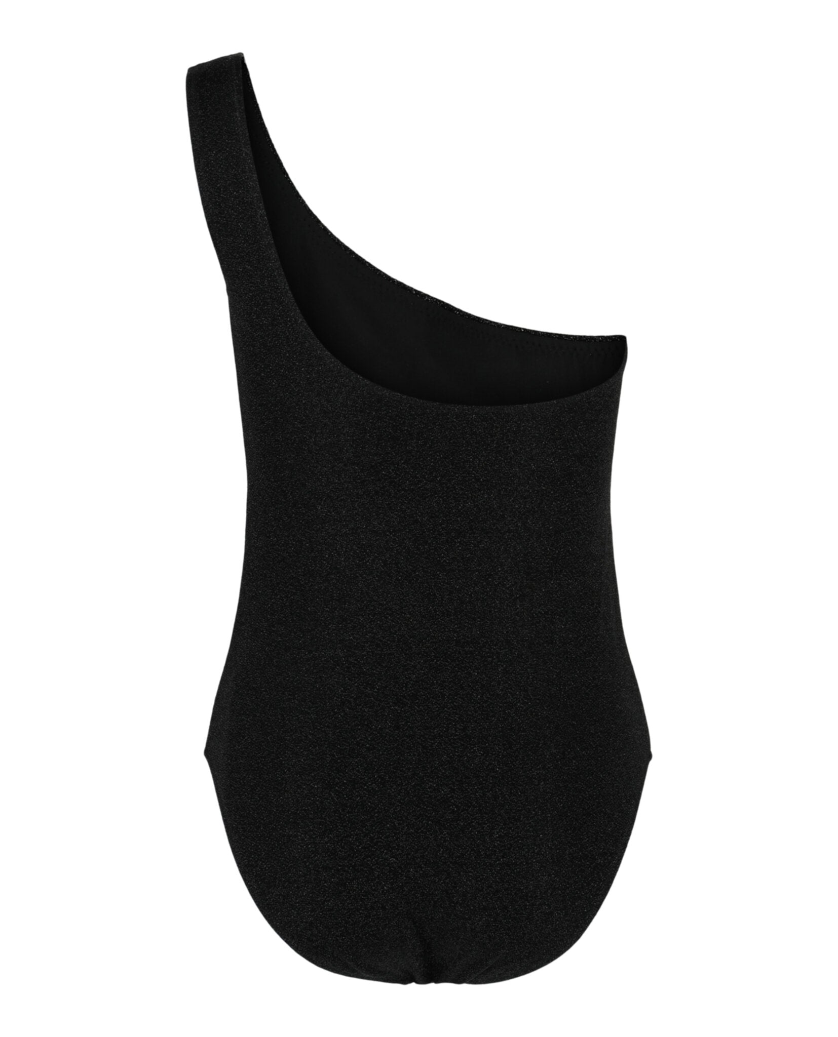 Balenciaga Womens Asymmetric Lurex One Piece Swimsuit