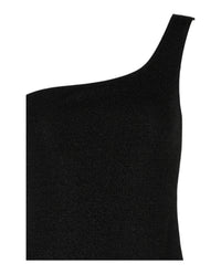 Balenciaga Womens Asymmetric Lurex One Piece Swimsuit